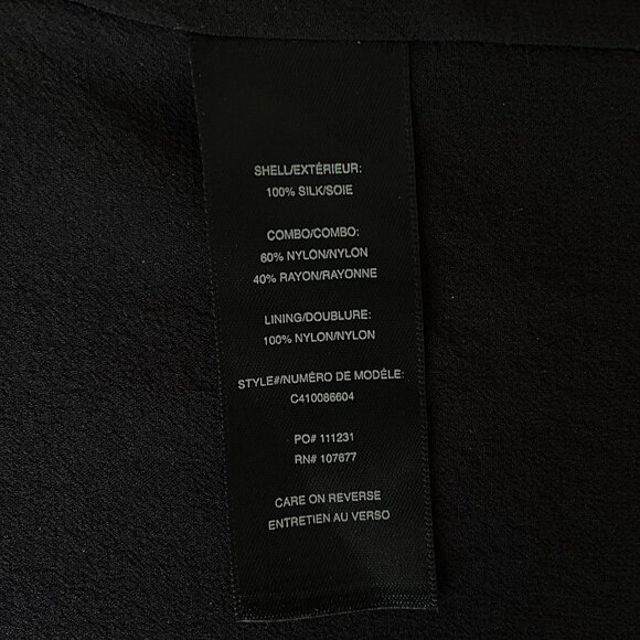 NWT Alice + Olivia Black Silk Top - Picture 6 of 8